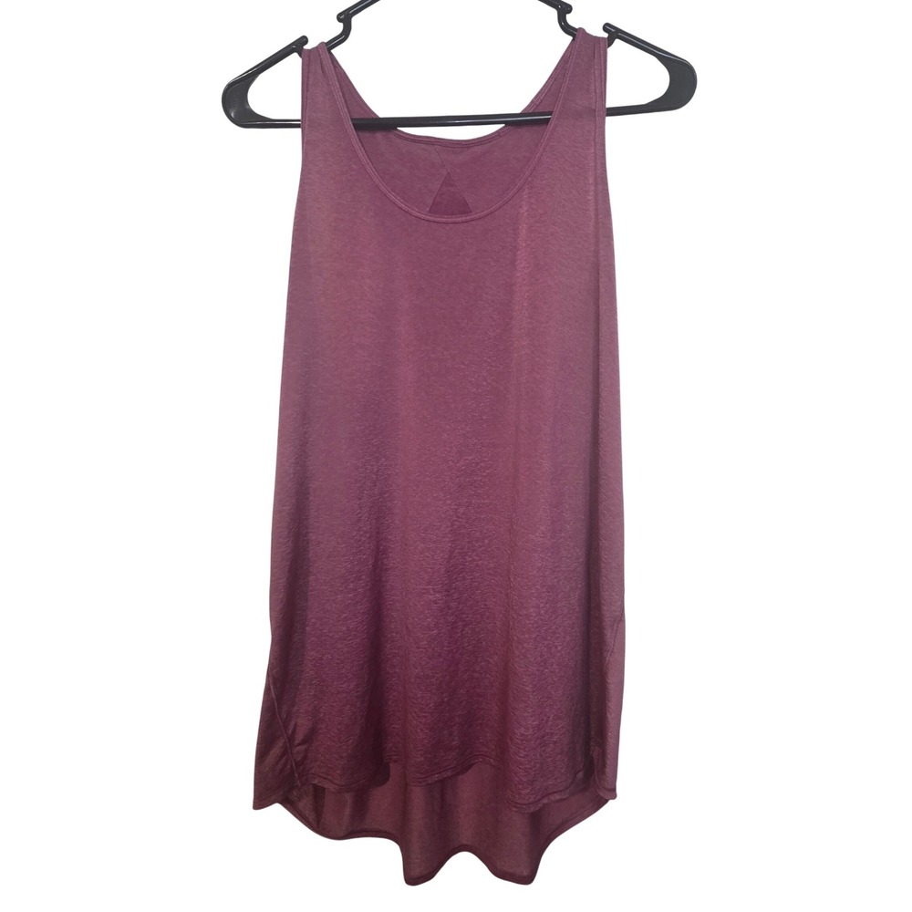 Lululemon Essential Tank Top Racerback Crossover Back Heathered Purple Pink L 10